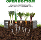 Galvanized Raised Garden Bed for Outdoor: 4X2X1ft Durable Metal Vegetable Plant Container Kit（2 Pack）