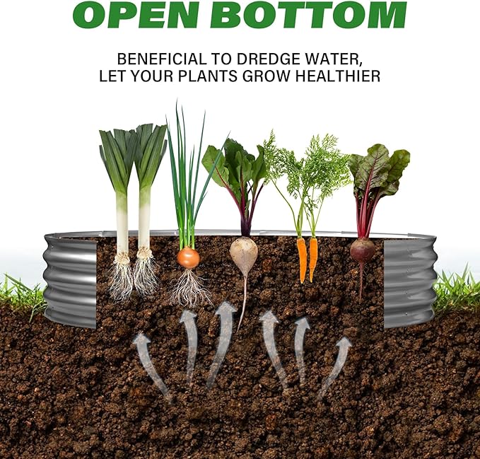 Galvanized Raised Garden Bed for Outdoor: 4X2X1ft Durable Metal Vegetable Plant Container Kit（2 Pack）