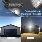HYPERLITE LED Wall Pack Light 50W 2Packs with Dusk-to-Dawn Photocell,Glass Lens 6750LM LED Wall Packs Outdoor Lighting,Wall Pack Lights Outdoor Led for Yard Barn Parking Lots Warehouse UL Listed
