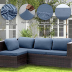 Sofa Covers for Outdoor Furniture, 92% Polyester Stretch, 12-Piece Set