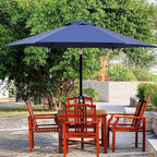 Blissun 7.5 ft Patio Umbrella, Yard Umbrella, Outdoor Market Umbrella with Push Button Tilt Crank (Navy Blue)