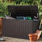 YITAHOME 100 Gallon Outdoor Storage Box, Large Water Resistant Resin Deck Box - Image 8