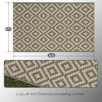 SAND MINE Reversible Mats, Plastic Straw Rug, Modern Area Rug, Large Floor Mat and Rug for Outdoors, RV, Patio, Backyard, Deck, Picnic, Beach, Trailer, Camping, Grey & Tan, 5' x 8'