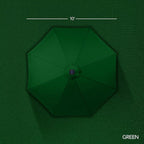 Best Choice Products 10ft Solar LED Offset Cantilever Hanging Market Patio Umbrella, Smooth 360° Rotation, 8 Sturdy Ribs, Easy Adjustment - Green