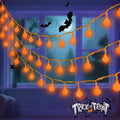String Lights, 100 Orange LEDs, 43 FT Connectable Halloween Decor