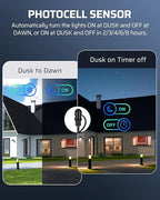 DEWENWILS 120W Low Voltage Landscape Transformer with Timer & Photocell Sensor, 120V AC to 24V DC Low Voltage Transformer, Weatherproof Landscape Lighting Transformer for Garden Lights Pathway Lights