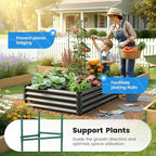 Quictent Galvanized Raised Garden Bed 4x3x1 Ft Metal Planter Box for Vegetables Bottomless for Backyard Dark Grey 2PCS