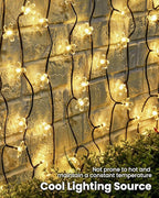 Brightown 2 Pack Total 52FT 120 LED Solar String Lights Flower Outdoor Waterproof Fairy Lights for Garden Yard Fence Patio Christmas Tree Wedding Party Decor, Warm White