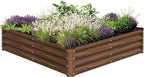SnugNiture Galvanized Raised Garden Bed 4x4x1FT Outdoor Large Metal Planter Box Steel Kit for Planting Vegetables, Flowers