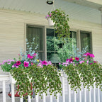 Hollyone 2pcs Artificial Hanging Plants 24" Fake Ivy Vine Faux Ivy Leaves Hanging Plant Greenery for Wall House Room Patio Indoor Outdoor Home Shelf Office Wedding Decor, UV Resistant