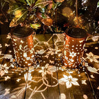 2 Pack Solar Lanterns Outdoor Waterproof Hummingbirds Birthday Gifts for Women Mom Grandma Garden Decor Hanging LED Decorative Light for Patio Yard Lawn Gardening Gifts