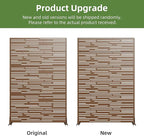 Casaphoria Metal Privacy Screen Outdoor, 72" H x 47" W Freestanding Decorative Privacy Screen for Patio Deck Balcony Garden with Stable Base, Brown-Shine