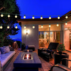 String Lights, 25 ft G40 Globe Outdoor with 25 Frosted Bulbs