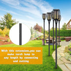 Chunful 8 Kit Solar Light Stakes Replacement Lame Lamp Extension Pole Ground Stake and Joint Connector Kit for Outdoor Garden Backyard(12.2 Inch)