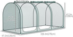 Outsunny 9' x 4' Crop Cage, Plant Protection Tent with Three Zippered Doors, Storage Bag and 4 Ground Stakes, for Garden, Yard, Lawn, Green