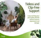 Stackable Monstera Plant Support Stakes, Climbing Support for Indoor & Outdoor Use, Plant Accessories, Aesthetic Alternative to Moss Poles & Trellises – Monstera Green, 5 Pack, 17" L