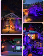 EDISHINE PAR38 Purple & Orange LED Flood Light Bulbs Outdoor, Dimmable LED Light Bulb, 18W(120W Equivalent), Outdoor Weatherproof Light Bulb for Party, E26 Base, 2 Pack