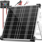 Solar Panel Kit 20W 12V, Solar Battery Trickle Charger Maintainer, Waterproof by Voltset
