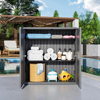 KINYING Outdoor Storage Cabinet Waterproof, Resin 60 Gallon Deck Box - Image 7