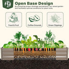 DTIG Galvanized Raised Garden Bed with Trellis, 6×3×1 FT 2 Pack Outdoor Garden Bed, Upgraded 4×3 Support, Brown