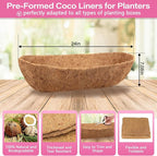 Legigo 4 Pack 24 Inch Natural Trough Coco Liner for Planters- Window Box Liners Coconut Basket Liners, Planter Box Coconut Liner for Window Flower Box Pots, Fence Trough Planter, Wall Planter Basket