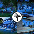 Solar Spot Lights Outdoor, Blue Solar Spotlights Landscape Lighting with IP65 Waterproof 20 LEDs Landscape Spotlight for Garden Path Yard Holiday Decoration 4 Pack