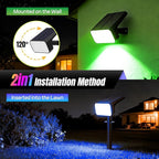Solar Spot Lights Outdoor Color Changing, [6 pack/28 LED] 7 Modes Auto On/Off Solar Landscape Spotlights, Ip67 Waterproof Solor Powered Pathway Lights for Outside Yard Garden Walkway Tree Patio