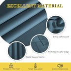 NICETOWN Blackout Curtains 120 inch Length for Sliding Glass Door, Grommet Thermal Insulated Room Darkening Sound Reducing Drapes for Room Divider, 1 Panel, W52 x L120, Smoky Blue