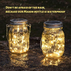 Solar Lanterns, 8 Pack Mason Jar Lights with Warm White LEDs