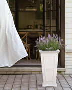 Veradek Fairmont Tall Plastic Planter - Large Outdoor Planter for Front Porch | Crack Resistant All-Weather Use | Classic Estate Design for Tall Plants, Flowers, Trees