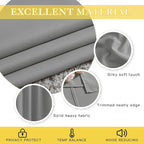 NICETOWN Extra Wide Sliding Door Curtains, Thermal Insulated Blackout Patio Curtain for Sliding Glass/French Door (Silver Grey, W80 x L84)