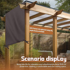 Universal Pergola Replacement Canopy Outdoor Canopy Shade Cover Waterproof Shade Top Cover for Outdoor Patio Porch Backyard(17 x 6.8 ft,Coffee)