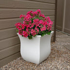 Mayne 5873-W Polyethylene Planter, White 16x16