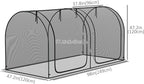 Outsunny 8' x 4' Crop Cage, Plant Protection Tent with Two Zippered Doors, Storage Bag and 4 Ground Stakes, for Garden, Yard, Lawn, Black