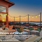 2 Pack String Light Poles,5Ft Light Poles for Outside String Lights,Outdoor Lights Pole with Fork,Metal Poles Stand for Patio Deck Backyard