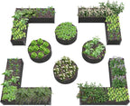 A ANLEOLIFE 8-Pack 4X4X1.5ft & 74x74x18in Deep Root Galvanized Raised Garden Beds Outdoor for Planting Vegetables Flowers Herb, Quartz Grey