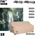 Sofa Covers for 3-Seater Outdoor Couch, Light Brown 600D Oxford Fabric