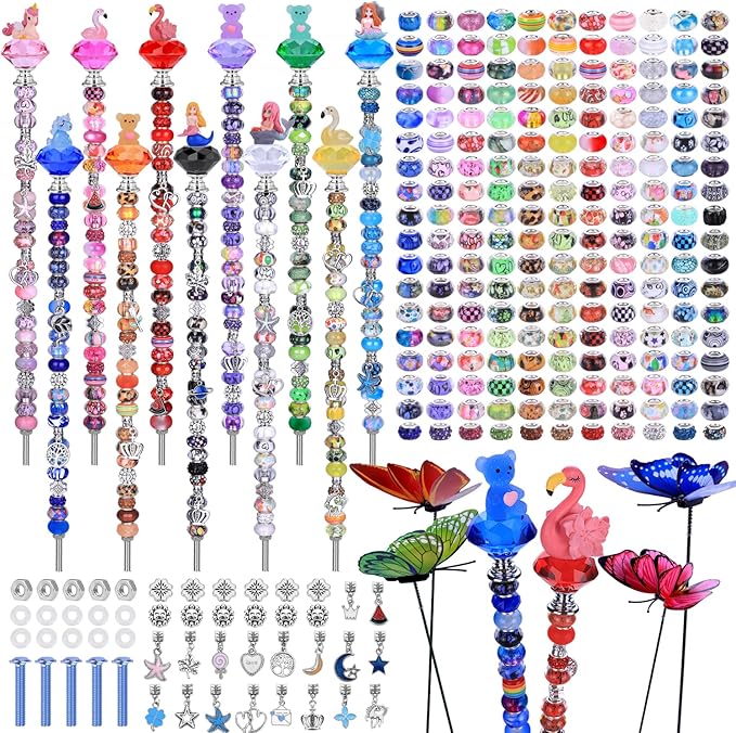 Decorative Garden Stakes DIY Kit, 252 Pieces, Fairy Tale Colors