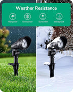 EDISHINE Low Voltage LED Landscape Lights with 35° Beam Angle, 3.2W 240LM 3000K Outdoor Landscape Lighting, CRI 80, Waterproof SpotLights for Trees, House, Yard, Garden, ETL Listed, 4 Pack