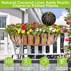 Legigo 4 Pack Trough Coco Liner for Planters- 30 Inch Window Box Liners Coconut Coir Basket Liners, Planter Box Coconut Liner for Window Flower Box Pots, Fence Trough Planter, Wall Planter Basket