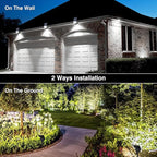 T-SUN Solar Lights Outdoor Waterproof IP65, 6 Pack LED Solar Spot Lights Color Changing IP65 Waterproof Smart Auto On/Off for Outside Landscape Garden Yard Lawn Pathway Patio Driveway