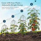 100% Metal 6.6ft Obelisk Trellis for Climbing Plants Outdoor 2PK, Garden Tower Trellis for Potted Plants Indoor with Twist Tie and Butterflies, Plant Support for Clematis Tomato Cucumber