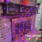 String Lights 165 ft 500 LED Orange and Purple, Outdoor Waterproof