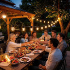 RTTY Dense-Glow Outdoor String Lights 60 ft, G40 Led Patio Globe Lights with 32pcs Plastic Bulbs,Shatterproof Waterproof Connectable Hanging for Porch Cafe Bistro Backyard Gazebo Balcony Deck Party