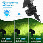 VOLISUN Solar Spotlight Outdoor, IP67 Waterproof Solar Landscape Spot Lights，Uplights for Yard Garden Pathway - 2 Pack (Cool White) 27 LED 3 Lighting Modes
