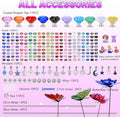 Decorative Garden Stakes DIY Kit, 252 Pieces, Fairy Tale Colors