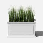 Veradek Brixton Series Long Plastic Planter - Large Planter Box for Indoor or Outdoor Patio/Balcony | Durable All-Weather Use with Drainage Holes | Classic Estate Design for Flowers, Trees, Shrubs