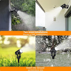 SUNLONG Solar Lights Outdoor Waterproof Solar Powered Spot Lights Aluminum Casting Landscaping Spotlight for Garden Yard Tree Uplight Downlight （Natural White）