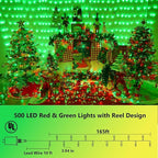 String Lights 165ft 500 LED Red Waterproof Outdoor