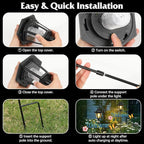 Lewondr Solar Garden Lights Butterfly, 36.6 Inch Solar Lamp Post Light with Welcome Sign & Butterflies, Outdoor Waterproof Solar Stake Lights for Yard Porch Patio Pathway Gardening Gifts, 2 Pack